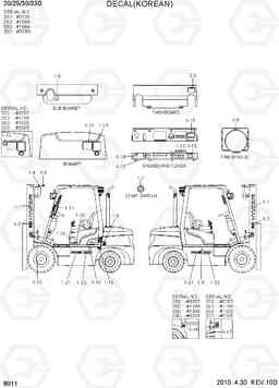 8011 DECAL(KOREAN) 20D/25D/30D/33D-7, Hyundai