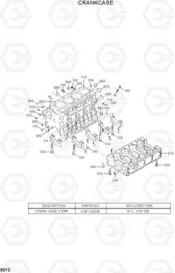 9010 CRANKCASE 20D/25D/30D/33D-7, Hyundai