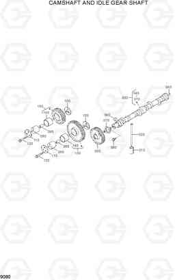 9080 CAMSHAFT AND IDLE GEAR SHAFT 20D/25D/30D/33D-7, Hyundai