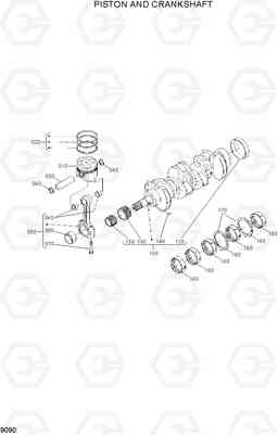 9090 PISTON AND CRANKSHAFT 20D/25D/30D/33D-7, Hyundai