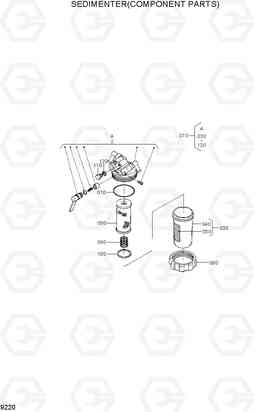 9220 SEDIMENTER(COMPONENT PARTS) 20D/25D/30D/33D-7, Hyundai