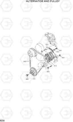 9230 ALTERNATOR AND PULLEY 20D/25D/30D/33D-7, Hyundai