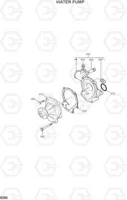 9290 WATER PUMP 20D/25D/30D/33D-7, Hyundai