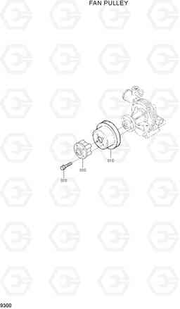 9300 FAN PULLEY 20D/25D/30D/33D-7, Hyundai