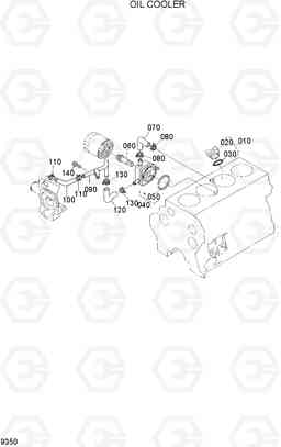 9350 OIL COOLER 20D/25D/30D/33D-7, Hyundai