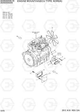 1015 ENGINE MOUNTING(ECU TYPE, KOREA) 20D/25D/30D/33D-7E, Hyundai