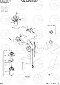 1055 FUEL SYSTEM(NEW) 20D/25D/30D/33D-7E, Hyundai