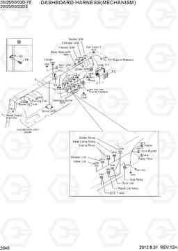 2040 DASHBOARD HARNESS(MECHANISM) 20D/25D/30D/33D-7E, Hyundai