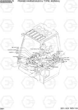 2051 FRAME HARNESS(ECU TYPE, KOREA) 20D/25D/30D/33D-7E, Hyundai