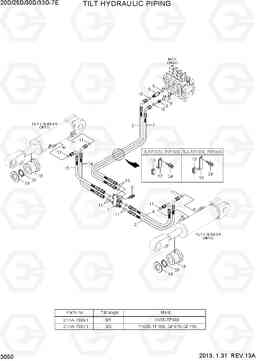 3050 TILT HYDRAULIC PIPING 20D/25D/30D/33D-7E, Hyundai