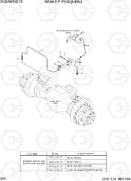 3071 BRAKE PIPING(NEW) 20D/25D/30D/33D-7E, Hyundai