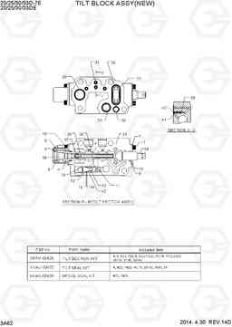 3A62 TILT BLOCK ASSY (NEW,30/33D-7E) 20D/25D/30D/33D-7E, Hyundai