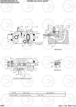 3A81 WORK BLOCK ASSY(NEW) 20D/25D/30D/33D-7E, Hyundai