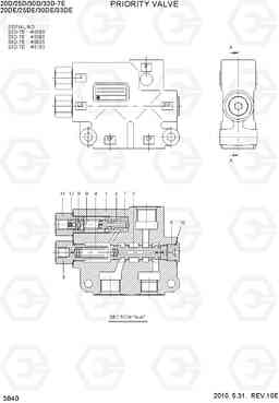 3B40 PRIORITY VALVE 20D/25D/30D/33D-7E, Hyundai