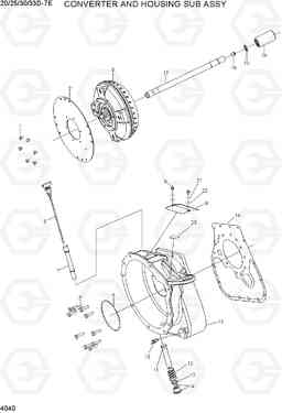 4040 CONVERTER & HOUSING SUB ASSY(OLD) 20D/25D/30D/33D-7E, Hyundai