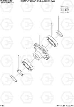 4150 OUTPUT GEAR SUB ASSY(NEW) 20D/25D/30D/33D-7E, Hyundai