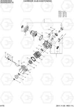 4170 CARRIER SUB ASSY(NEW) 20D/25D/30D/33D-7E, Hyundai