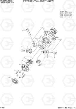 4190 DIFFERENTIAL ASSY 1 (NEW) 20D/25D/30D/33D-7E, Hyundai