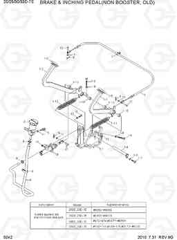 5042 BRAKE & INCHING PEDAL(NON BOOSTER, OLD) 20D/25D/30D/33D-7E, Hyundai