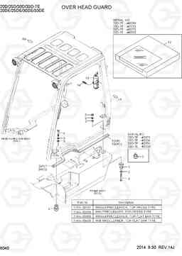 6040 OVER HEAD GUARD 20D/25D/30D/33D-7E, Hyundai