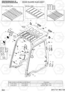 6041 HEAD GUARD SUB ASSY 20D/25D/30D/33D-7E, Hyundai