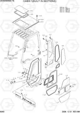 6060 CABIN 1(BUILT IN SECTIONS) 20D/25D/30D/33D-7E, Hyundai