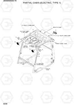 6230 PARTIAL CABIN (ELECTRIC, TYPE 1) 20D/25D/30D/33D-7E, Hyundai