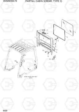 6320 PARTIAL CABIN 3 (REAR, TYPE 2) 20D/25D/30D/33D-7E, Hyundai