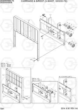 7041 CARRIAGE & B/REST (V-MAST, 30/33D-7E) 20D/25D/30D/33D-7E, Hyundai