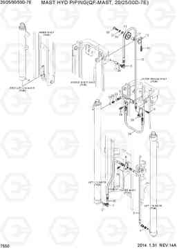 7550 MAST HYD PIPING (QF-MAST, 20/25/30D-7E) 20D/25D/30D/33D-7E, Hyundai