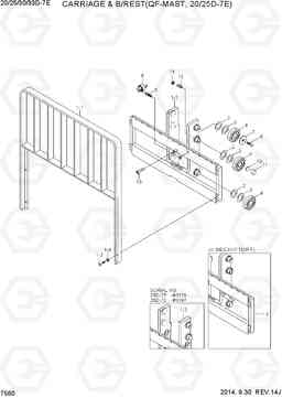 7560 CARRIAGE & B/REST (QF-MAST, 20/25D-7E) 20D/25D/30D/33D-7E, Hyundai