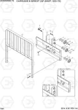 7561 CARRIAGE & B/REST (QF-MAST, 30D-7E) 20D/25D/30D/33D-7E, Hyundai