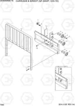 7562 CARRIAGE & B/REST (QF-MAST, 33D-7E) 20D/25D/30D/33D-7E, Hyundai