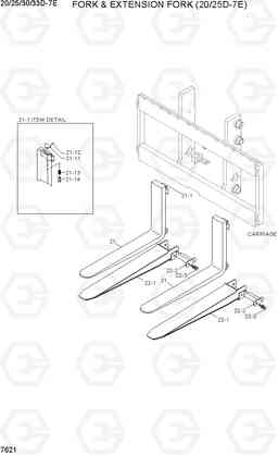 7621 FORK & EXTENSION FORK (20/25D-7E) 20D/25D/30D/33D-7E, Hyundai