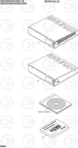 8040 MANUALS 20D/25D/30D/33D-7E, Hyundai