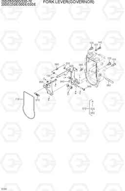 9180 FORK LEVER(GOVERNOR) 20D/25D/30D/33D-7E, Hyundai
