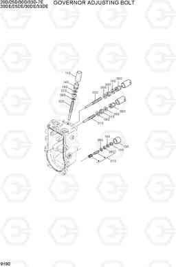 9190 GOVERNOR ADJUSTING BOLT 20D/25D/30D/33D-7E, Hyundai