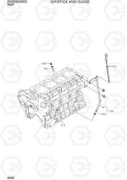 A030 DIPSTICK AND GUIDE 20D/25D/30D/33D-7E, Hyundai