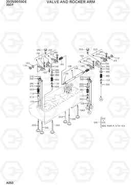 A050 VALVE AND ROCKER ARM 20D/25D/30D/33D-7E, Hyundai