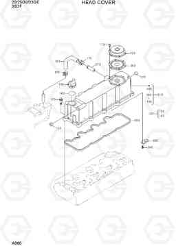 A060 HEAD COVER 20D/25D/30D/33D-7E, Hyundai