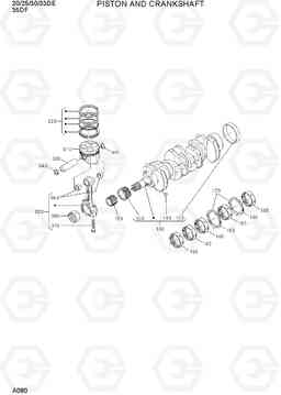 A080 PISTON AND CRANKSHAFT 20D/25D/30D/33D-7E, Hyundai