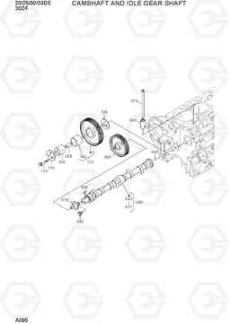 A090 CAMSHAFT AND IDLE GEAR SHAFT 20D/25D/30D/33D-7E, Hyundai