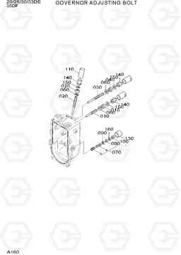 A160 RESTRICTION ADJUSTING BOLT 20D/25D/30D/33D-7E, Hyundai