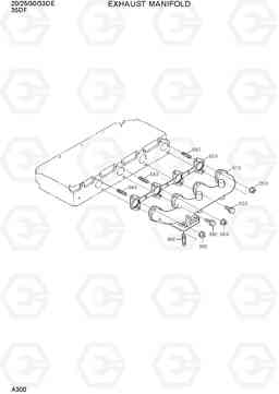 A300 EXHAUST MANIFOLD 20D/25D/30D/33D-7E, Hyundai