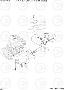 1035 EXHAUST SYSTEM(HORIZONTAL) 20/25/30/33DF-7, Hyundai