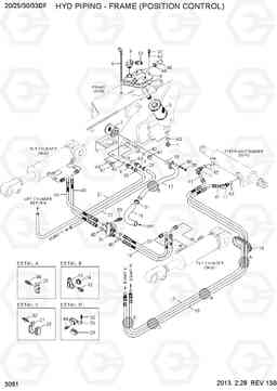 3061 HYD PIPING-FRAME(POSITION CONTROL) 20/25/30/33DF-7, Hyundai