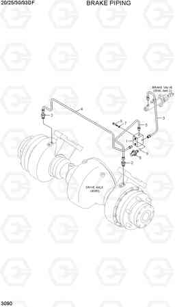 3090 BRAKE PIPING 20/25/30/33DF-7, Hyundai