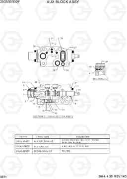 3371 AUX BLOCK ASSY(30/33DF) 20/25/30/33DF-7, Hyundai