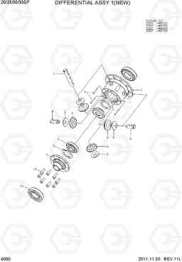 4090 DIFFERENTIAL ASSY 1 20/25/30/33DF-7, Hyundai