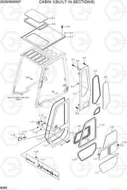 6060 CABIN 1(BUILT IN SECTIONS) 20/25/30/33DF-7, Hyundai